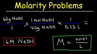 Molarity Practice Problems [upl. by Romonda]