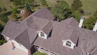 CERTAINTEED PRESIDENTIAL SHAKE WEATHERED WOOD SHINGLE DRONE FOOTAGE [upl. by Kcyred]