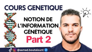 Notion de l’information génétique partie 2🧬 شرح مفصل ومبسط [upl. by Hayton986]