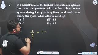 In a Carnots cycle the highest temperature is ampeta times the lowest temperature Also the hea [upl. by Selim]