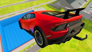 Cars Jumping In Pool  Gameweon [upl. by Niraa707]