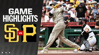 Padres vs Pirates Game Highlights 8824  MLB Highlights [upl. by Dobbins]