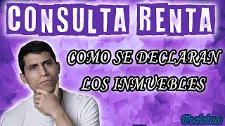 Como se declaran los inmuebles Consulta renta YO TE LO EXPLICO [upl. by Blank]