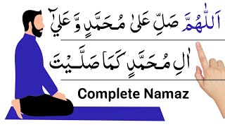 Full Namaz Salah  Complete Namaz  Sana Attahiyat Durood Sharif  Dua  namaz ka tarika  Pray [upl. by Aniara]