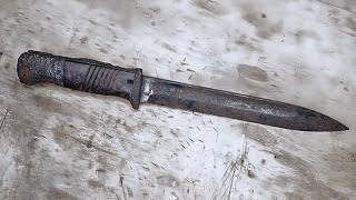 Rusty German Mauser K98 Bayonet Restoration [upl. by Cotter]