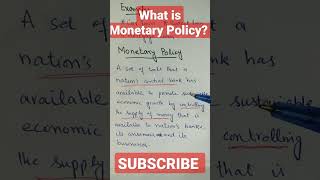 What is Monetary Policy [upl. by Ulphi]