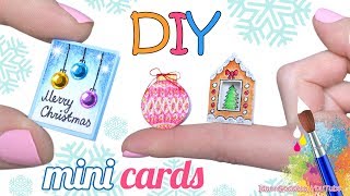 How To Make Miniature Greeting Cards For Christmas – DIY Mini Christmas Cards [upl. by Suilmann]