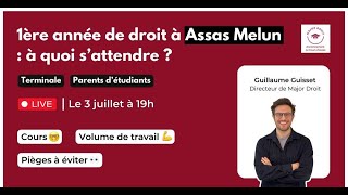 📢 LIVE  1ère année de droit à Assas Melun à quoi sattendre [upl. by Ciardap824]