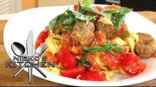 Cheats Meatballs with Tagliatelle Pasta  Video Recipe [upl. by Etolas]