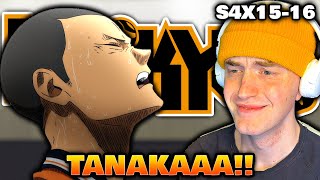 TANAKA 😭 Volleybal Fan REACTS To HAIKYUU S4 Episode 1516 [upl. by Sotsirhc]