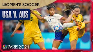 Trinity Rodman USWNT get the job done in 21 win over Australia  Paris Olympics  NBC Sports [upl. by Mueller419]