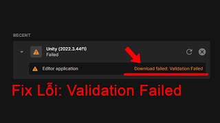 Lỗi validation failed Unity  Cách sửa lỗi validation failed [upl. by Hnid]