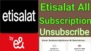 how to Check etisalat Sim Card Service  How to Unsubscribe Etisalat sim card Subscription 2024 [upl. by Gnurt735]