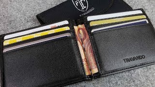 Klassisches Slim Wallet mit Geldklammer viel Platz amp RFID Schutz  Travando quotViennaquot  DEUTSCH [upl. by Eimirej]