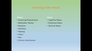 Geriatric Assessment [upl. by Newg]