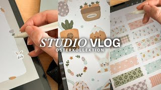 Studio Vlog  Digitaler Sticker Shop Osterkollektion Etsy Shop [upl. by Revell802]