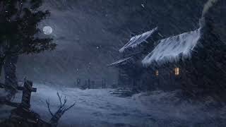 Freezing Blizzard Winter Storm  Icy Snowstorm amp Strong Howling Wind  Deep Sleep Relaxation Study [upl. by Notxam]