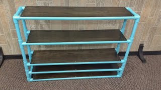 DIY PVC Shoe Rack [upl. by Ayrad]