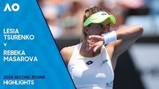 Lesia Tsurenko v Rebeka Masarova Highlights  Australian Open 2024 Second Round [upl. by Leirej]