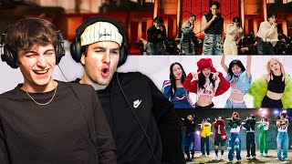 NON KPOP FANS FIRST TIME REACTION  Blackpink Stray Kids Seventeen [upl. by Brewer]