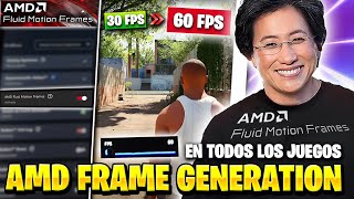 FRAME GENERATION de AMD es ACTUALIZADO con PRUEBAS y la DIFERENCIA con FSR 30 [upl. by Ahsika529]