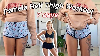 Slim Legs In 7 Days  I tried Pamela Reifs Thigh Workout [upl. by Trometer]