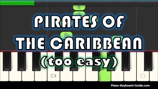 Pirates Of The Caribbean Theme Song Very Easy Piano Notes [upl. by Asilim623]