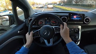 2023 MercedesBenz T 180d 15 l 116 HP POV Test ride Emergency brake assist fail 70 CARiNIK [upl. by Lisle937]