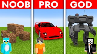 Minecraft NOOB vs PRO vs GOD ROULETTE OF CARS Challenge [upl. by Camilia]