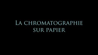 Réaliser une chromatographie sur papier [upl. by Calla]