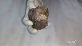 Olive Green Diamond Meteorite 370 Gram meteorfair [upl. by Akessej914]