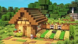 Minecraft Survival House Build for Newbies  Simple and Quick Tutorial [upl. by Aletha]