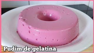 Olha Isso SOBREMESA FÁCIL E DELICIOSA  SÓ 2 INGREDIENTES  PUDIM DE GELATINA COM CREME DE LEITE [upl. by Nnyrb]