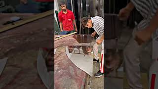 glass work 💪🏻glassworks viralshorts youtubeshorts alluminium doors ytshortsindia glasscutting [upl. by Amaj]