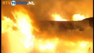 Grote brand in Veendam [upl. by Wakefield]