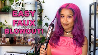 Easy DIY Faux Blowout ft The Viral Heated Round Brush from Tiktok Hair Tutorial [upl. by Filberto]