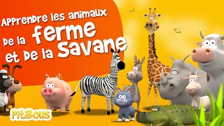 Apprendre le vocabulaire des animaux de la ferme et de la savane  Apprendre le français [upl. by Donia]