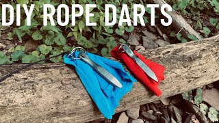 DIY Railroad Spike Rope Darts and TrickShots [upl. by Claudelle]