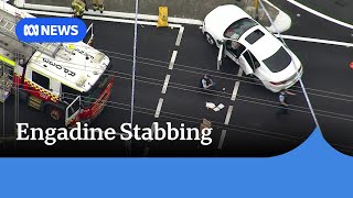 Police officer and three injured after crash and suspected stabbing in Sydneys south  ABC News [upl. by Alamap]