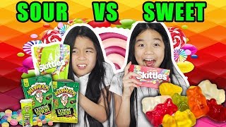 SWEET VS SOUR CANDY CHALLENGE  Tran Twins [upl. by Enelrae]