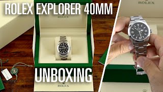 Rolex Explorer 40mm  Unboxing [upl. by Shanon81]