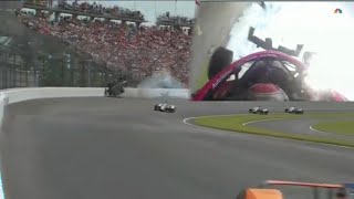 KYLE KIRKWOOD CRAZY ONBOARD FLIP  INDY 500 [upl. by Clemmy]