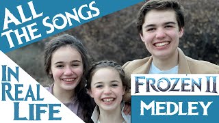 Frozen 2 in 9 minutes ALL the songs in real life Live action DISNEY medley sung by 3 siblings [upl. by Woodall]