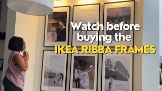 How to Hang the IKEA Ribba Picture Frames  What size picture fits the IKEA Ribba Frames [upl. by Shaine]