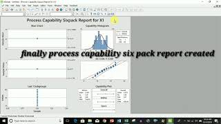 How to create Process capability sixpack report in minitab in hindi urdu [upl. by Garrity]