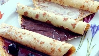 Receta básica de crepes  Cómo hacer crepes [upl. by Aremus]