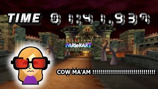 【MKW 200cc】Bowsers Castle NoShortcut  141937  Cow Maam  5th Worldwide [upl. by Nalra732]