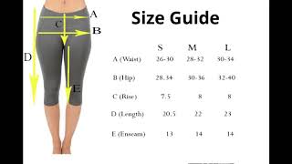 Leggings Sizing Chart [upl. by Hill820]