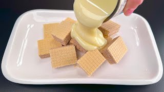 Mischen Sie die Waffeln und die Kondensmilch Perfekter Waffelkuchen im Handumdrehen in 10 Minuten [upl. by Enirolf]