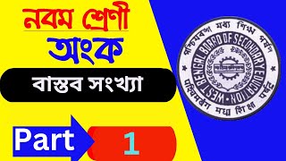 বাস্তব সংখ্যা  Basic of Maths  Class 9  Real numbers  WBBSE Math  Part  1 [upl. by Ettelegna]